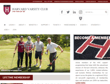 Tablet Screenshot of harvardvarsityclub.org
